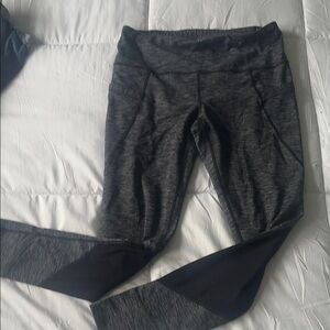 Athleta Gray and Black Performance Leggings